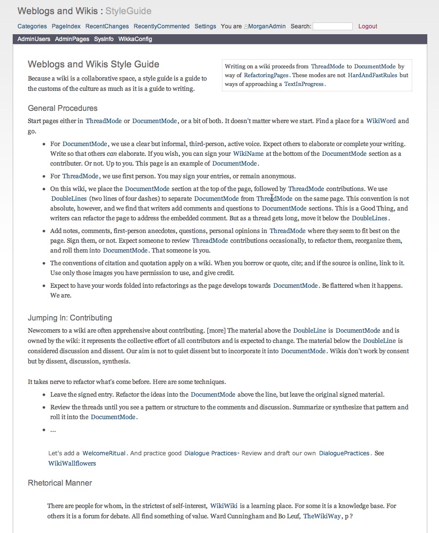 Morgan styleguide page - Writing Commons Morgan styleguide page