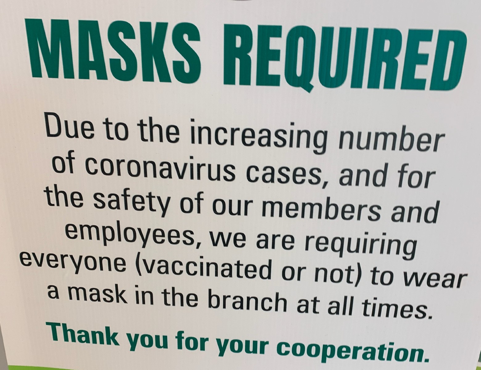 a pic of a mask mandate that lacks parallel structure