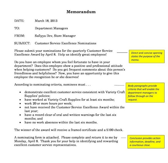 Sample Direct_Memo_